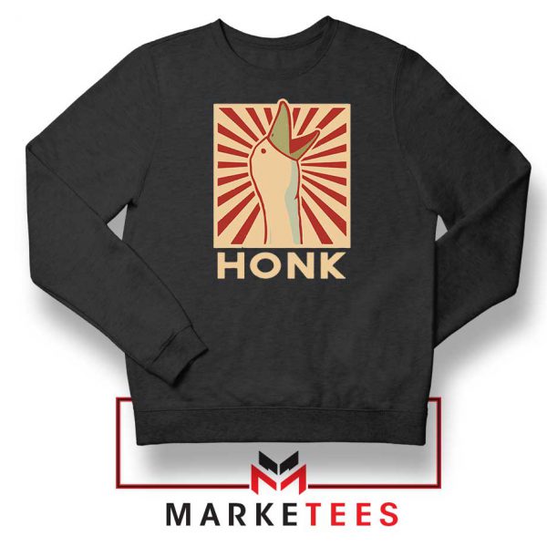 Honk Goose Game Online Black Sweatshirt
