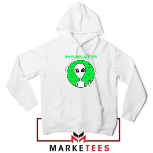 I am A Believer Alien White Hoodie