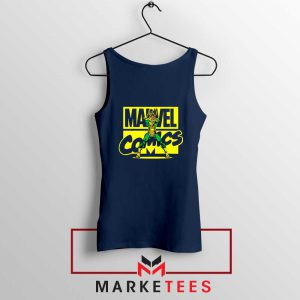 Marvel Comics Loki Superhero Navy Blue Tank Top