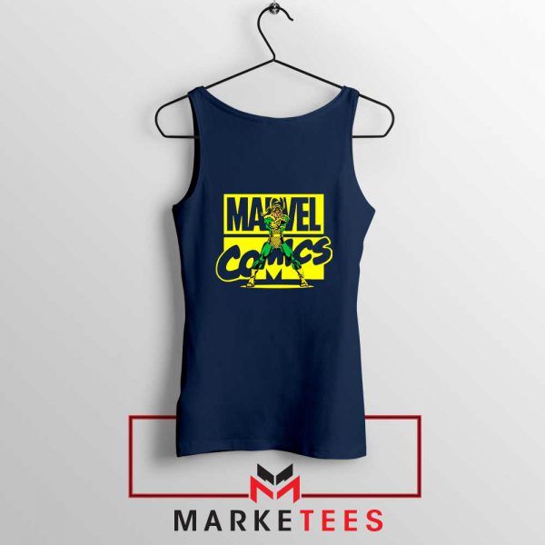 Marvel Comics Loki Superhero Navy Blue Tank Top