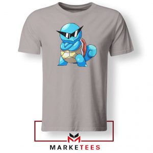 Squirtle Shades Pokemon Design Grey Tshirt