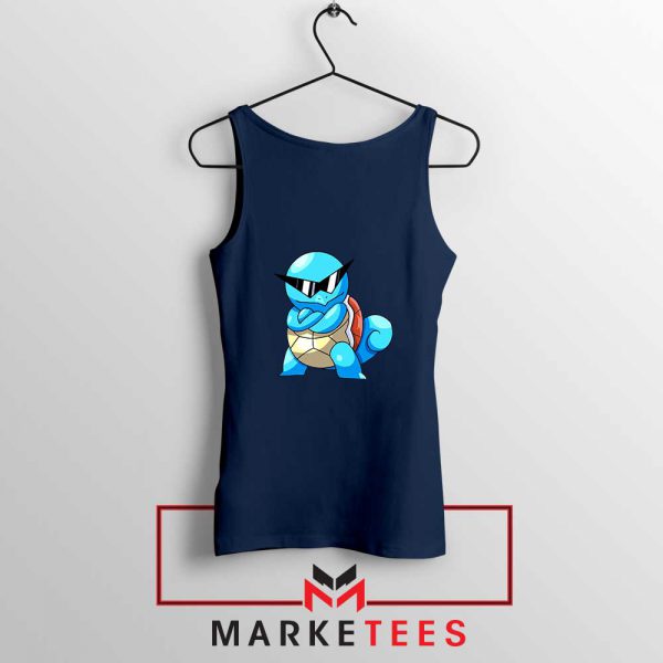 Squirtle Shades Pokemon Navy Blue Tank Top