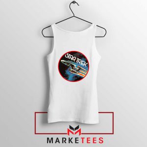 Star Trek Enterprise Space White Tank Top