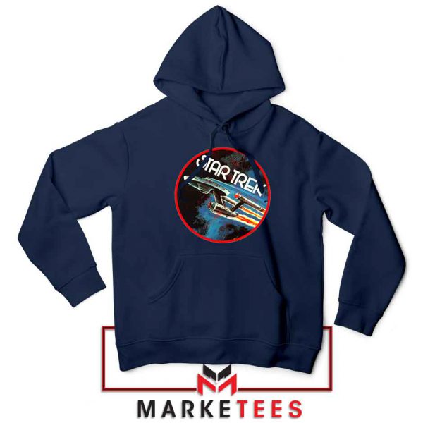 Star Trek Enterprise Spaceship Navy Blue Hoodie