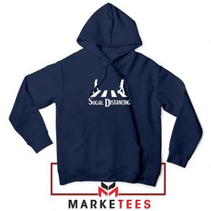 Abbey Road Social Distancing Navy Hoodie