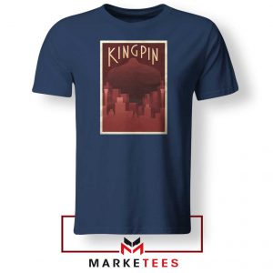 Wilson Fisk Kingping Supervillain Navy Blue Tshirt