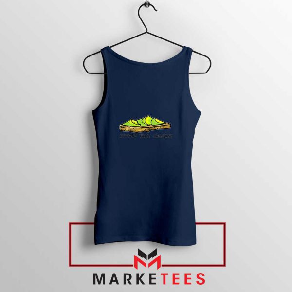 Avocado Toast Mountains Navy Blue Tank Top