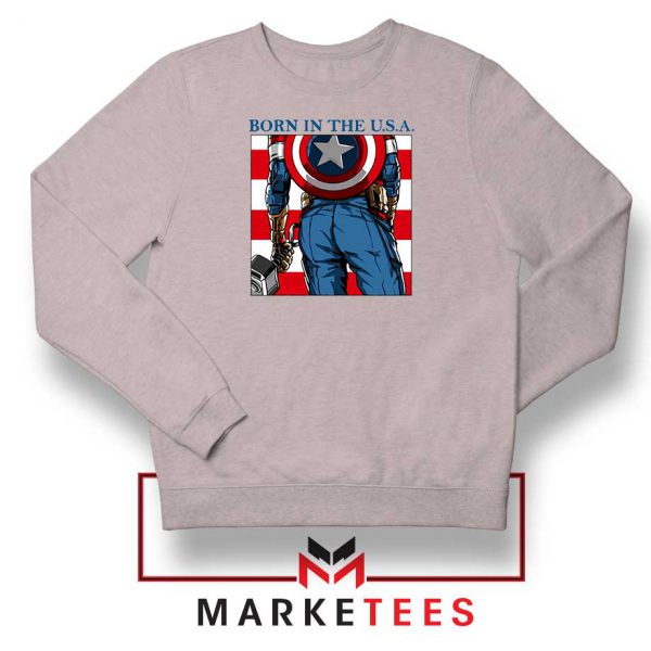 Captain America Ass Hero Grey Sweatshirt