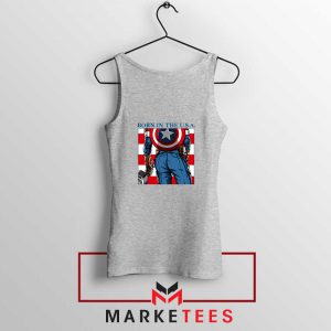 Captain America Ass Hero Grey Tank Top