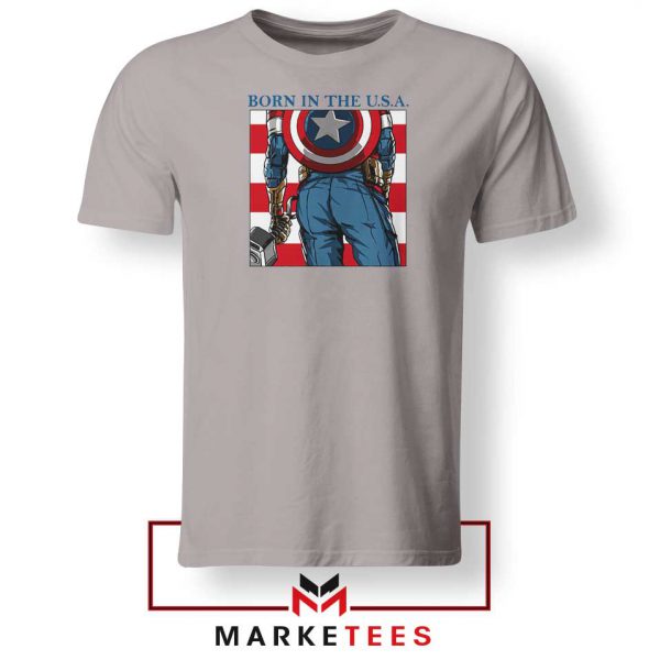 Captain America Ass Hero Grey Tshirt