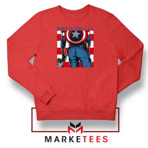 Captain America Ass Hero Red Sweatshirt