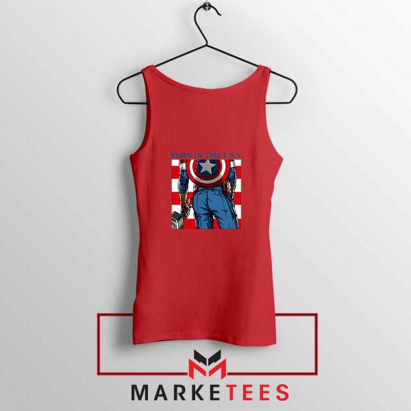 Captain America Ass Hero Red Tank Top