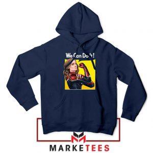 Carol Danvers Riveter Womens Navy Blue Hoodie