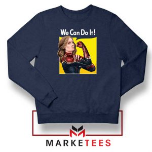 Carol Danvers Riveter Womens Navy Blue Sweatshirt