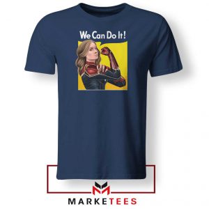 Carol Danvers Riveter Womens Navy Blue Tshirt