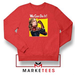 Carol Danvers Riveter Womens Red Sweatshirt