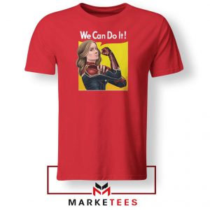 Carol Danvers Riveter Womens Red Tshirt