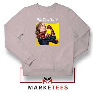 Carol Danvers Riveter Womens Sport Grey Sweatshirt