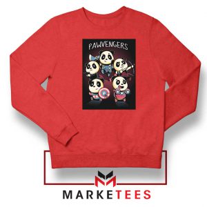 Pawvengers Marvel Superheroes Red Sweatshirt