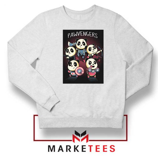 Pawvengers Marvel Superheroes White Sweatshirt