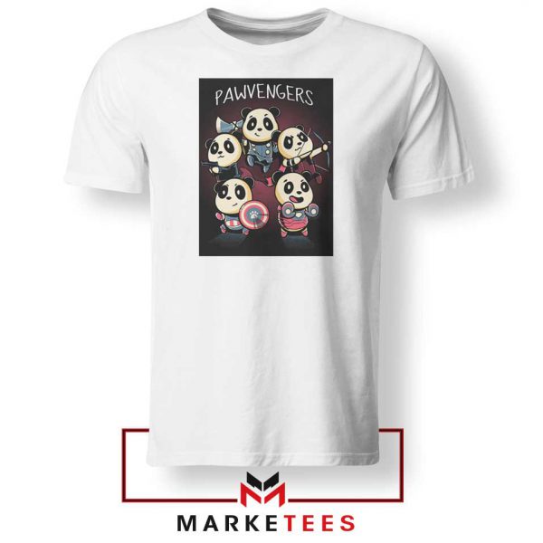 Pawvengers Marvel Superheroes White Tshirt