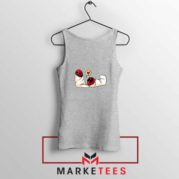 Spideypool Mutant Superheroes Grey Tank Top