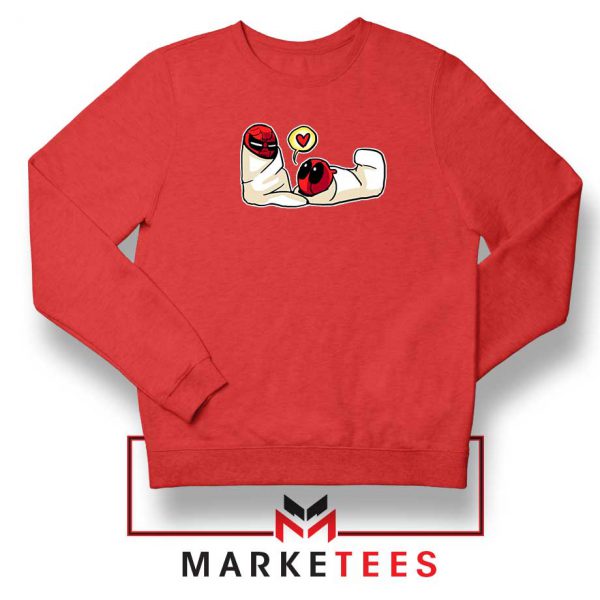 Spideypool Mutant Superheroes Red Sweatshirt