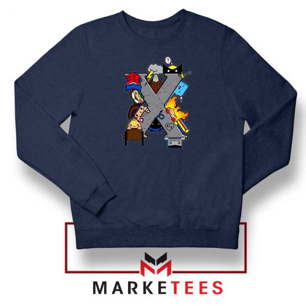 X Men Cutest Team Of Mutants Navy Blue Sweatshirt