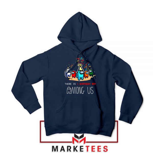 Among Us Gaming Birthday Navy Blue Hoodie