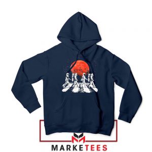 Astronaut Abbey Road Parody Navy Blue Hoodie