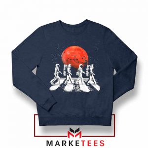 Astronaut Abbey Road Parody Navy Blue Sweatshirt