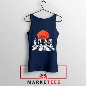 Astronaut Abbey Road Parody Navy Blue Tank Top