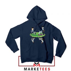 Breaking Bad Rick Morty Jesse Navy Blue Hoodie