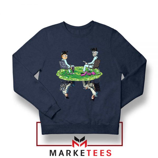 Breaking Bad Rick Morty Jesse Navy Blue Sweatshirt