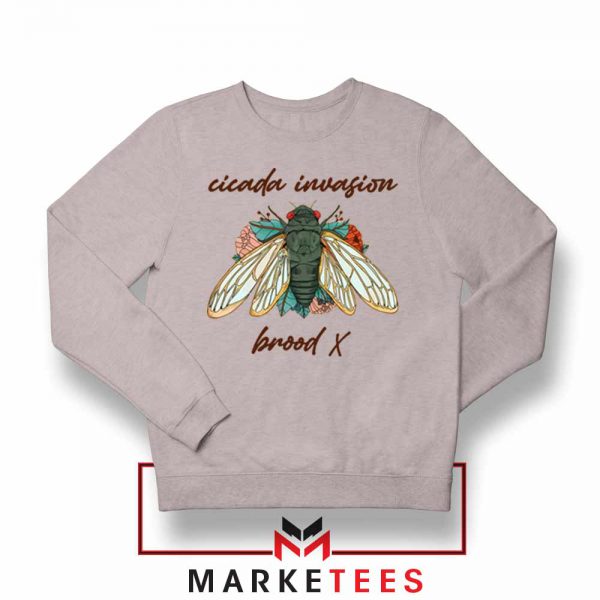 Brood X Cicada Invasion USA 2021 Grey Sweatshirt