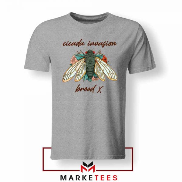 Brood X Cicada Invasion USA 2021 Grey Tshirt