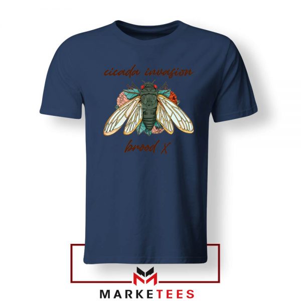 Brood X Cicada Invasion USA 2021 Navy Blue Tshirt