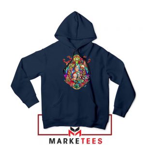 Cartoon Sitcom Rick and Morty Navy Blue Hoodie