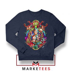 Cartoon Sitcom Rick and Morty Navy Blue Sweatshirt