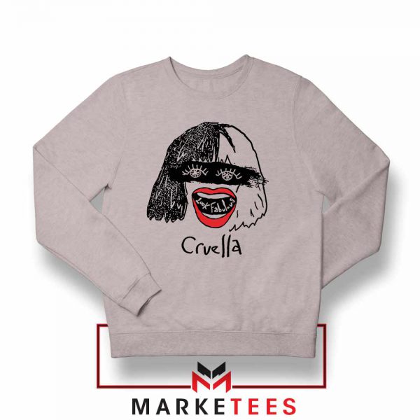 Cruella Look Fabulous Girls Grey Sweatshirt