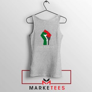 Free Palestine Rise Your Hand Sport GreyTank Top