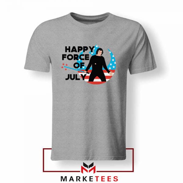 Happy The Force Of July Star Wars Sport Grey Tshirt