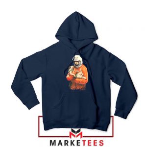 Russian Nasa Astronauts Dog Navy Blue Hoodie