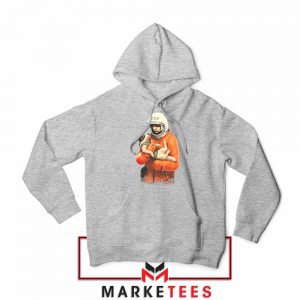 Russian Nasa Astronauts Dog Sport Grey Hoodie