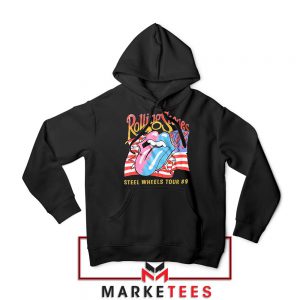 Steel Wheels 89 Rolling Stones Black Hoodie