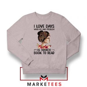 Womens Book Librarian Lover Sport Grey Sweatshirt