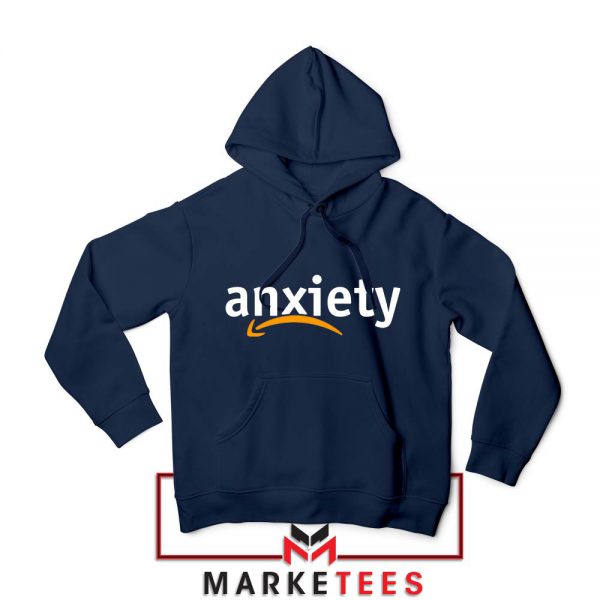 Anxiety E Commerce Logo Navy Blue Hoodie