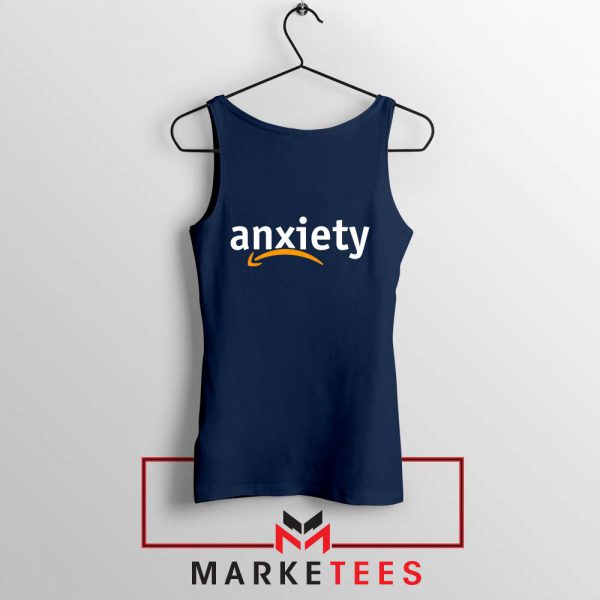 Anxiety E Commerce Logo Navy Blue Tank Top