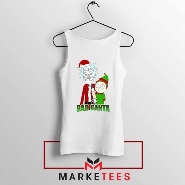 Bad Santa Sitcom Christmas White Tank Top