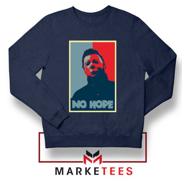 Boogeyman Horror No Hope Navy Blue Sweater